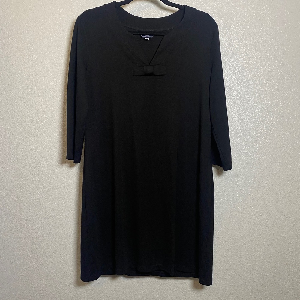 Sailor Sailor Black Dress XL Casual Summer Minimalist Bow Preppy Old Money Retro